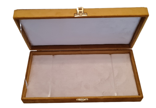 Kadife Kaplı Lüks Tespih ve Takı Kutusu, Özel Desenli, Kolye ve Bileklik İçin Hediyelik Kutu, Yumuşak İç Yüzeyli Şık Mücevher Kutusu (TABA, 15X30)